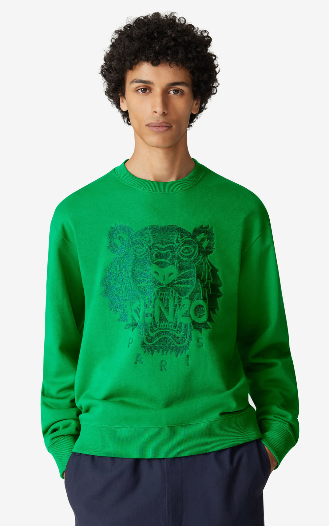 Kenzo Tiger Sweatshirt Herr Grona Rea Sverige Kenzo Butik Stockholm